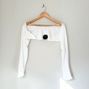 NWT Klassy Network White Bolero - Size XL